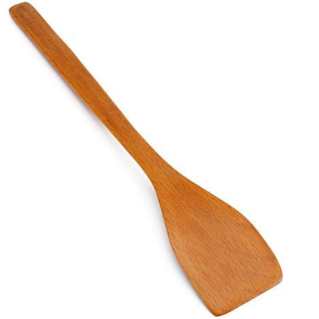 Spatule en bois Pelle frite sans collage Cuisine Ustensiles de cuisine Pelle pour la cuisson Cuisson Friture Faire des gâteaux et du riz(clair)