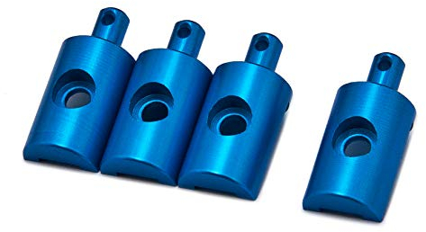PrecisionGeek Tamiya Lunchbox Aluminium Supports de carrosserie Bleue Lot de 4