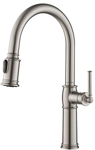 Kraus KPF-1682SFS Sellette Robinet de cuisine à poignée unique en acier inoxydable sans taches