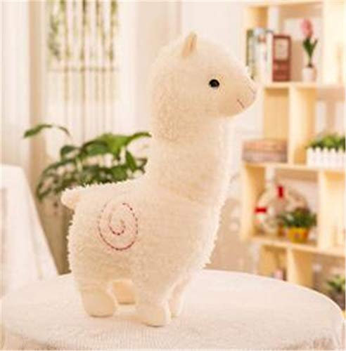 Hava Kolari Plüschtier Alpaka plüsch Stofftier Spielzeug süße weiche Kuscheltier Alpaka (Weiß,38cm)