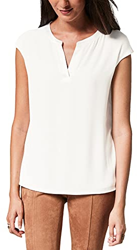 Comma Damen 601.11.899.12.130.1279243 T-Shirt, Weiß (Offwhite 0120), 42