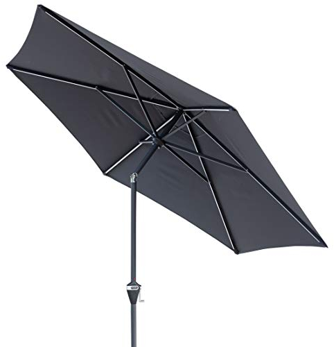 Doppler Parasol 'Active LED Auto Tilt', antracita, diámetro aprox. 300 cm, antracita, M