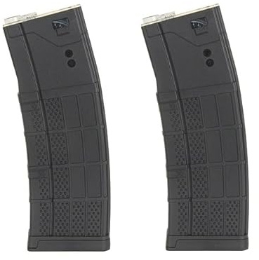 LOBOLOKO MAGPACK Zweierpack M4 / AR15 MID-Cap 120 BB Magazin Struktur TAN oder BK für Airsoft/Softair 2 Stück
