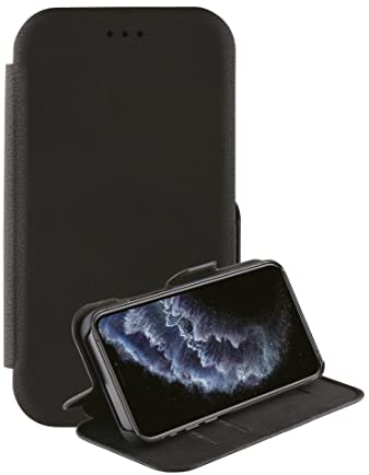 Vivanco Casual Wallet, Buchklapptasche für iPhone 12 Mini, schwarz