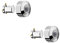 PIANA Pack 2 Pezzi Serie 0582 0 000 CR Cappuccio Ø 60 Universale per Rubinetto Arresto Incasso in Ottone Cromato