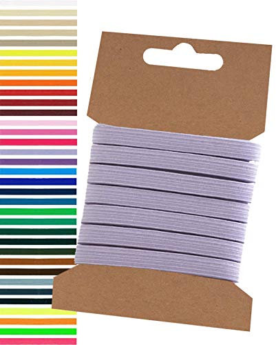 maDDma 5m Gummiband 6,6mm Gummilitze Wäschegummi elastisches Band Wäscheband Farbwahl, Farbe:Flieder