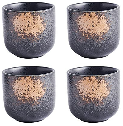 Vinbcorw Tea Cups Coffee Cups Ceramic Chinese Pottery Kung Fu Tea Cup Mugs Handmade Japanese Sushi Tea Cups Porcelain Asian Tea Cups No Handles,A6