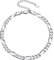 Silvora Chaine de Cheville Argent Femme Figaro 5 mm Bracelet Gros Pied 925 Bracelet Maille de Cheville Fille 22cm