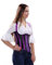 WLFFW Corsage Steampunk Unterbrust Streifen Korsett Damen (EUR(36-38) L, Lila)