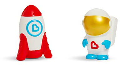 Munchkin Galaxy Buddies Water Safe Light Up Bath Toy Set - Astronaut & Rocket Ship