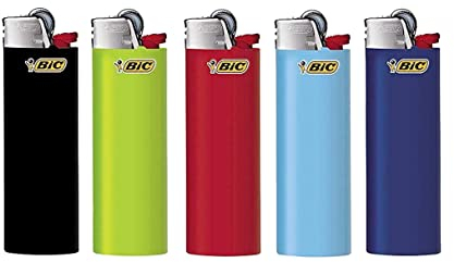 BIC Maxi Reibrad Feuerzeuge (J26) inkl. Gummibären (5 Stück BIC Maxi)