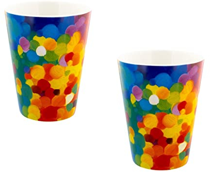 Pylones, Set mit 2 Tassen 45 cl – Maxi Cup Palette aus Porzellan