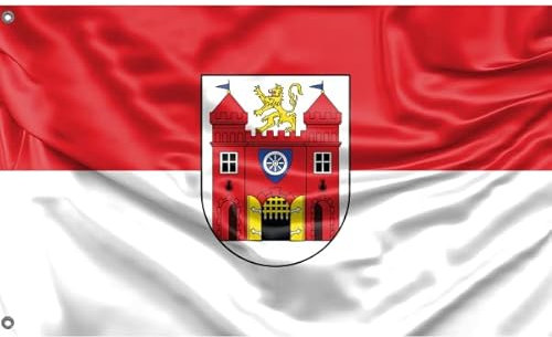 Flagge von Liberec, Tschechische Republik | Einzigartiger Designdruck | Hergestellt in der EU (90 x 150 cm)