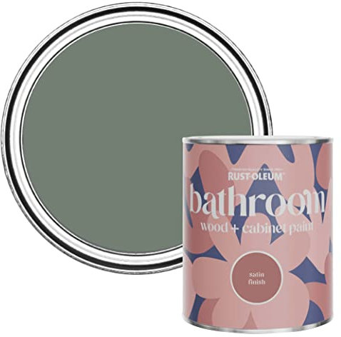 Rust-Oleum Peinture Verte Résistante à l'humidité pour Meubles de Salle de Bains, Finition Satinée - Sérénité 750ml