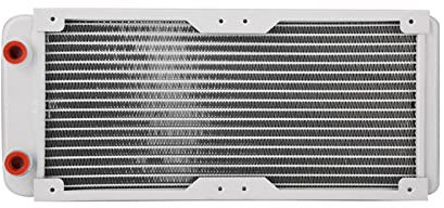 KIMISS Radiateur de Refroidissement par Eau en Aluminium - Dissipateur de Chaleur Blanc pour Ordinateur (240mm)