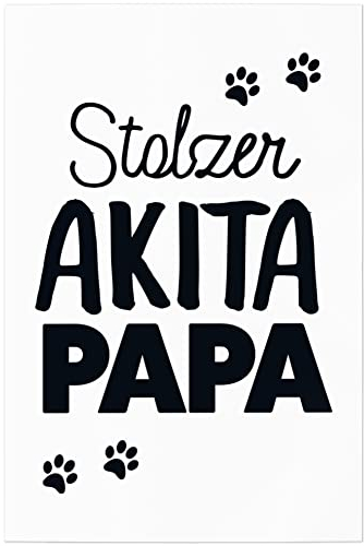 JUNIWORDS Poster, Stolzer Akita Papa, 60 x 90 cm (1009985)