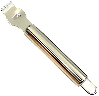 TSLRSA Éplucheur de Zeste de Citron - 6.5 inch Zesteur de Citron Professionnel avec Couteau Canelle Tranche de Citron en Acier Inoxydable pour Cocktail, Citron, Ustensile de Cuisine(Or)