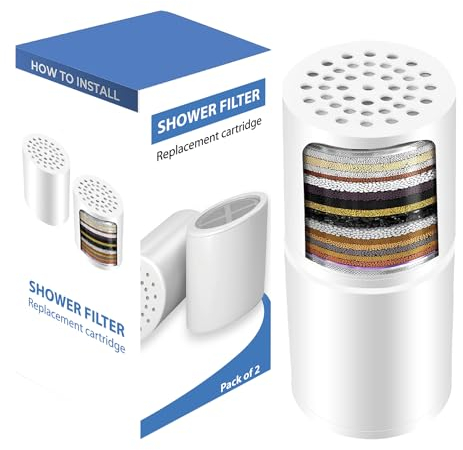 Universelle Ersatz 34-stufige Duschfilterkartusche für Hartes Wasser, Filterkartusche – Reduziert Chemikalien