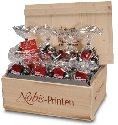 Nobis Printen - Export-Kiste 3.200g, Aachener Printen in edler Holzkiste, köstliche Weichprinten von Nobis aus Aachen