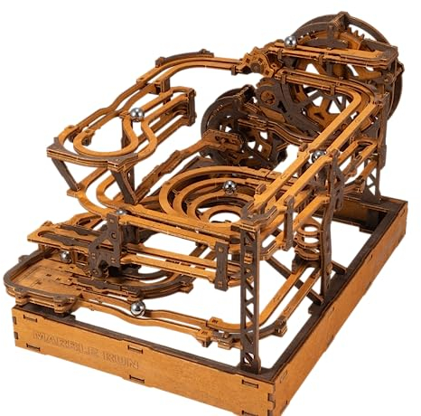 Wooden.City Murmelbahn 3D-Puzzle – europäisch gefertigtes mekahnisches Modellbausatz aus Holz, Marmor-Labyrinth zur Selbstmontage – kein Kleber erforderlich, ideal für Erwachsene und Jugendliche