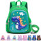 YOUYIKE Dino Rucksack Kindergarten, 3D Grün Dino rucksack kinder mit Anti-verlorenes Seil, Kita Rucksack, Kindergartenrucksack für Jungen im Alter von 2 bis 5 Jahren