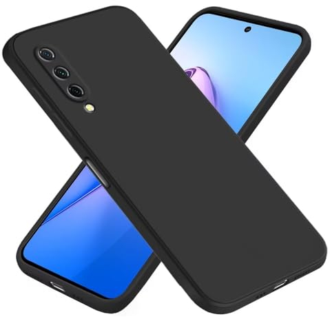 EASSGU Coque pour Xiaomi MI 9 Lite/Xiaomi MI A3 Lite (6.39 inches), Étui en Silicone TPU Souple - Noir