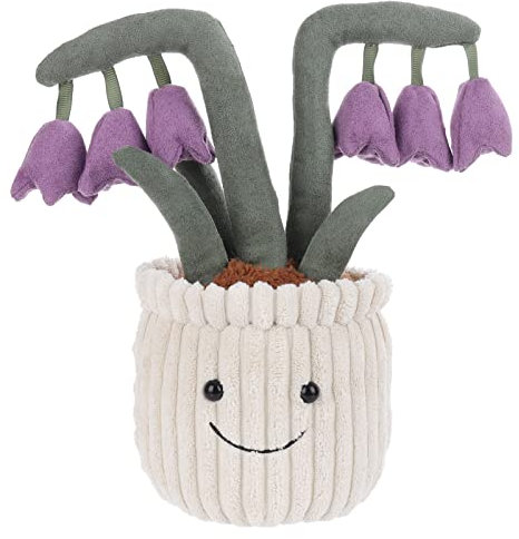 Apricot Lamb Stuffed Animal potted purple lily, Soft Toys Plush Cuddly Perfect for Child