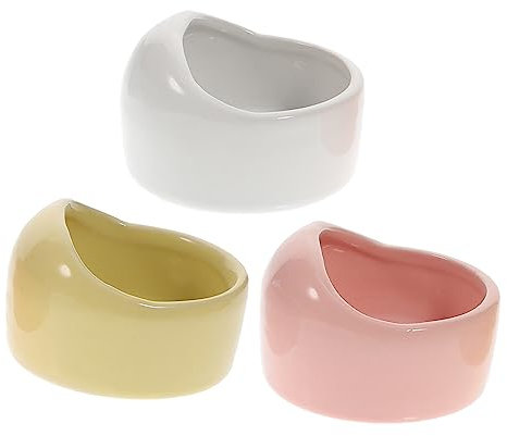 DOITOOL 3stücke Keramik-futternäpfe Für Hamster Anti-Biss Kreative Fressschalen Zufälligen Farben Für Kleine Tiere Wie Vögel Und Eichhörnchen Leicht Zu Reinigen Für Trocken Und