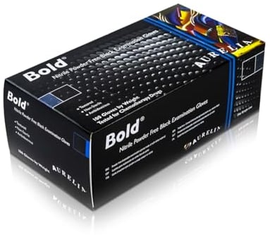 (100) Extra Large Black Nitrile Disposable Gloves | Latex & Powder-Free Gloves | Protection for Medical, Industrial, and Home Use | Nitrile Gloves Ideal for Cleaning, Tattooing, Automotive, and More.