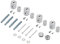 LuxeBath Support pour Radiateur Design de Salle de Bain - Chrome - Matériel de Montage: Supports Muraux, Vis et Chevilles, Vis de Support, Rondelles, Vanne de Purge 1/2 Pouce, Obturateur 1/2 Pouce