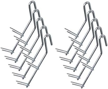 ok4y 10 Stück Räucherhaken Edelstahl Doppelspitz V Krallen 18 cm 4 mm Ø räuchern von Fisch Fleisch Käse Wurst