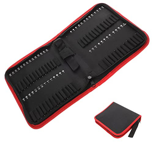 BESTonZON Batch Storage Bag Heavy Duty Drill Backpack Organizer Pouch Tool Pouch Handheld Drill Tool Bag Drill Bit Storage Bag Pouch for Tool Storage Oxford Cloth Zipper Cloth Bag 100mm
