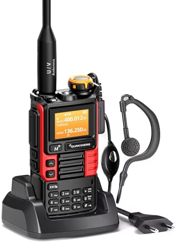 Quansheng UVK5(99) Am/FM/DTMF Walkie-Talkie Walkie-Talkie NOAA Weather Forecast with Flash Copy Frequency Tpye-C LCD Display for Hiking Camping Travel Two-Way Radio (Red)