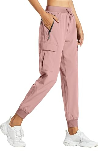 Libin Pantalon de Randonnée Femme Cargo Jogging | Léger Séchage Rapide Imperméable Montagne Pantalon pour Casual Extérieur Travail fluide femme été