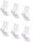 DANISH ENDURANCE Bio Baumwoll Tennissocken, Sneaker Socken, Sportsocken, Unisex, Herren & Damen, 3 & 6 Paar, Weiß - 6er Pack, 43-47