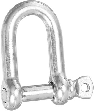 PATIKIL Vite Perno Grillo M8 5/16 882lbs 316 Inox Acciaio D Anello Grillo per Catene Filo Corda Esterno Argento