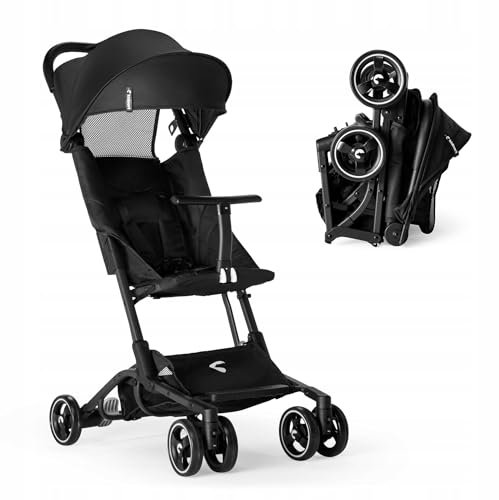 Kidnort Snopetrel Compact Pushchair 22 kg with Accessories Handy Black (Schwarz)