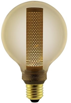 Suprema Twilight Dekorative Lampe, beleuchteter Laterneneffekt, E27, 30 lm, 220–240 V, warmes Licht 1800 K, 3 W, 94 x 144 mm, nicht dimmbar (bernstein)