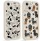 Phoona 2 packs Dog Print Phone Case for iPhone 14 6,1'', Cute Pattern Aesthetics Design with Full Camera Lens Cover, Soft Shockproof Protective Bumper Funda for Women Girls