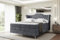 ALTDECOR Boxspringbett mit Silber Füßen, Matratze und Lattenrost, Topper, Polsterbett mit Bettkasten, Bett mit Stauraum H3- und H4- Matratze, Doppelbett -Vila-FS KING-180x200 - Dunkelgrau Casablanca
