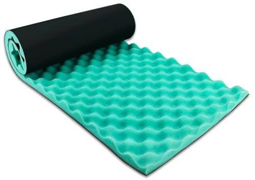 BXI Doppelte Schalldämmung Schallisolierschaum, 100 x 34 x 2,5 cm Eierkarton Schallabsorbierender Akustikschaum , Schalldämmende Paneele für Heizung, Lüftung, Klimaanlage, Rohre, Wände, Maschinen