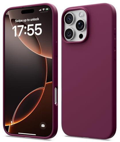 ACRONIX for iPhone 16 Pro Max Case, Slim Liquid Silicone Cover Wine Red | 6.9 Inch,Ultra Thin,Lightweight Durable,Shockproof Protection,Dust Resistant,Anti-Scratch,Soft Slim Grip,Gel Rubber