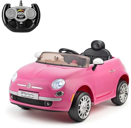 Xootz Fiat 500 Ride On Car for Kids, Ages 3-7 | 6.4V Electric Car with Remote Control, MP3 Player & AUX, Opening Doors, Working Lights, Ride On Toys