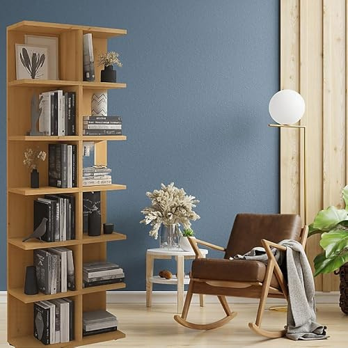 Five Tier Bookcase MORE 5 Modern Storage Shelving for Living Room Artisan Oak
