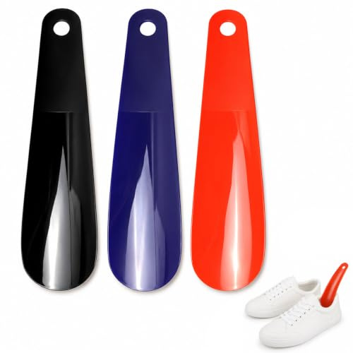 Livawnd 16cm Portable PP Plastic Shoe Horn, Lightweight Helper Shoe Spoon with Hanging Hole, Ergonomic Smooth Edge for Adults, Travel & Daily Use