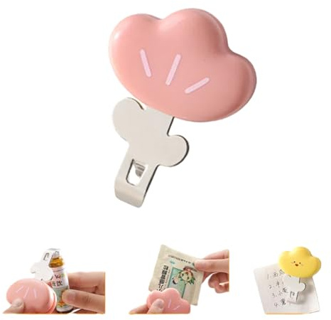 3-in-1 Magnetic Bottle Opener with Sealing Clips & Fridge Magnet | Easy Open Tool for Oral Liquid Bottles, Beer, Cans & Lidded Containers | Kitchen Gadgets, Home Use, Nurse Gift Ideas (Pink)