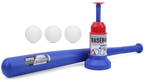 Naroote Set di Palline da Baseball Mazza da Lancio Semiautomatica per Bambini, Migliora Le abilità di Battuta per Il Gioco di Interazione Genitore-Figlio, Adatta per Giochi All'aperto, ABSS, 3+