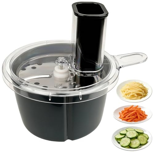 Cortador de Verduras Multifuncional Compatible con TM5 & TM6 | Spiralizador de Acero Inoxidable y ABS, Accesorio de Cocina para Cortar Verduras en Rodajas y Tiras, Preparación Rápida