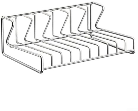 YobiLife Stainless Steel Dish Drying Rack With Drain Tray Compact 27x18.5x10cm Countertop Organizer For Plates Bowls Utensils Space Saving Silver Sleek Design For Home Restaurant Kitchens(A)