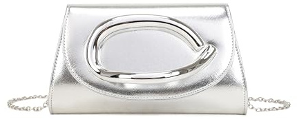 JFY Trapezoid Metal Hardware Pu Clutch Bag
